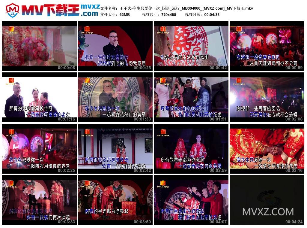 王不火-今生只爱你一次_国语_流行_MB304066